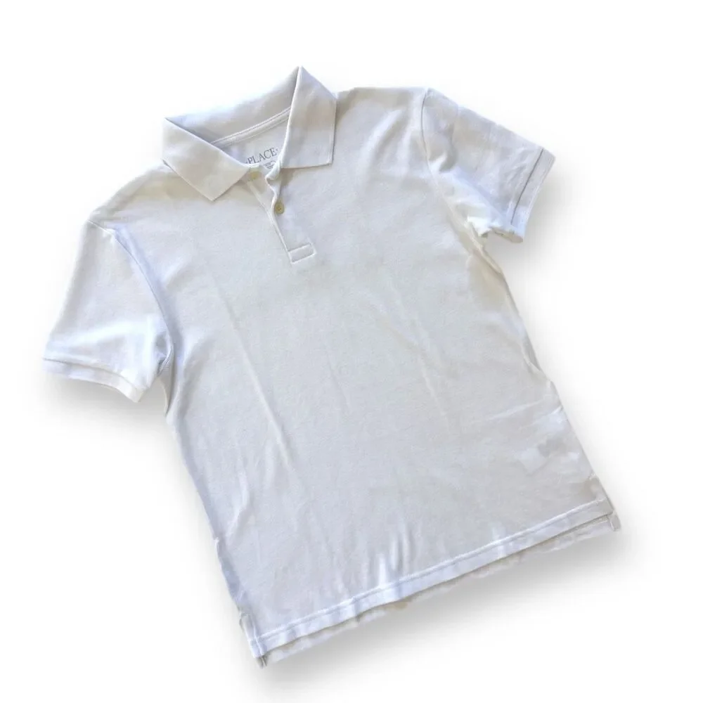 THE CHILDREN'S PLACE‎ White Polo Youth Boy Girl Size Large 10/12